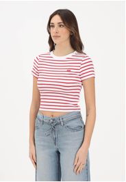 LEVI'S T-shirt a manica corta The Perfect bianca e rossa da donna