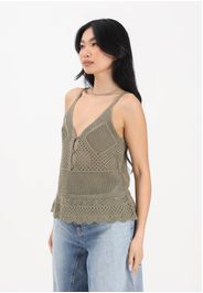 ONLY Top verde militare da donna dal gusto boho e femminile