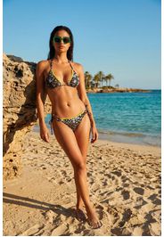 BIKINI TRIANGOLINO FIORI | Colore: Nero | Taglia: 42