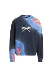 Felpa tie dye stampa logo by Burro Studio