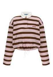 Polo righe crop
