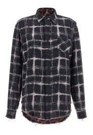 Camicia reversibile orlo sfrangiato