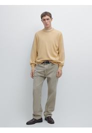 Maglia In Misto Cotone - Giallo Chiaro - S - Massimo Dutti - Maschile