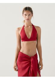 Gonna Pareo 100% Ramia - Rosso - M - Massimo Dutti - Femminile