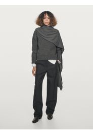 Pantaloni A Righe In Misto Lana - Grigio Scuro - 38 (It 42) - Massimo Dutti - Femminile