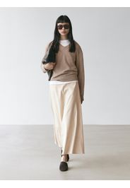 Gonna Svasata Con Tasca In Misto Lino - Ecru - 34 (It 38) - Massimo Dutti - Femminile