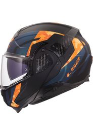 Casco Modulare Reversibile Ls2 FF910 Advant II Glide Nero Arancione Opaco S
