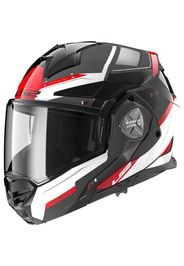 Casco Modulare Reversibile FF901 Ls2 Advant X Spectrum Nero Bianco Rosso 3XL