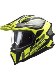 Casco Integrale Touring Ls2 Mx701 Explorer Alter Nero Opaco H-V Giallo XS