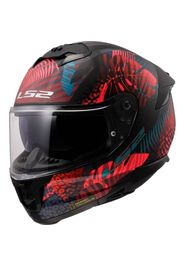 Casco Integrale Ls2 FF808 Stream II Jungle Nero Opaco Rosa Blu XXL