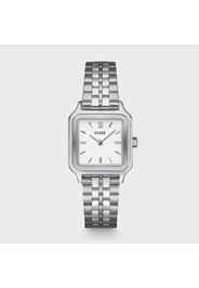 Orologio Quadrato Donna Gracieuse Petite Acciaio Bianco Cluse