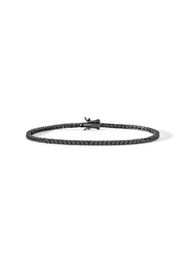 Bracciale Tennis In Argento Brunito 925‰ E Zirconi Neri - Comete Gioielli