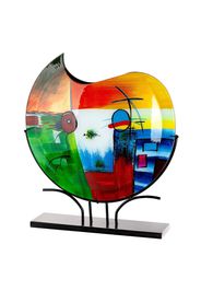 Vaso Da Terra Rotondo Milano In Vetro Multicolore - Gilde