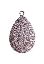 Pendente Goccina Argento Zirconi Bianchi - Myj