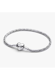 Bracciale Maglia Snake Sfaccettata con Chiusura a Cuore