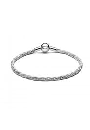 Bracciale Maglia Doppia Intrecciata con Chiusura a Sfera