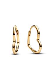 Orecchini Cerchi Cuori Asimmetrici