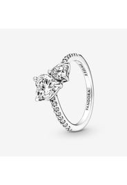 Double Heart Sparkling Ring