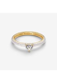 Anello White Chakra Heart Pandora ME Placcatura in Oro 14k - Pandora