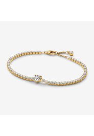 Bracciale Tennis con Cuore in Rilievo