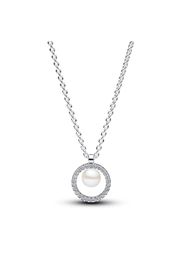 Collana con Perla d'Acqua Dolce Coltivata e Pavè