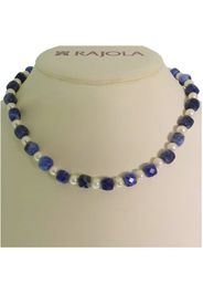 Collana In Oro Con Perle Bianche E Sodalite Mop - Rajola