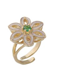 Anello Royale Polvere Di Perle Verde - Spadafora