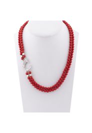 Collana A Due Fili Coralli E Drago - Spadafora