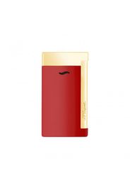 Accendino Laccato Slim 7 Bordeaux Con Finiture Dorate - St Dupont