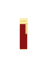Accendino Laccato Twiggy Rosso E Oro Con Fiamma Piatta - St Dupont
