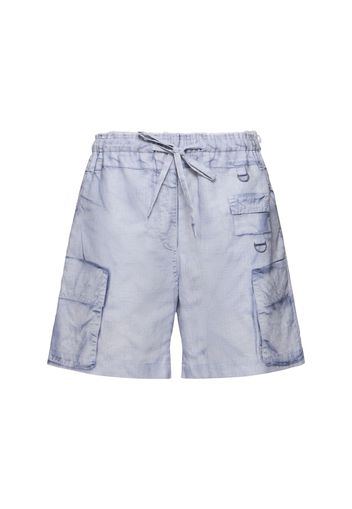 Shorts Cargo In Lino E Cotone