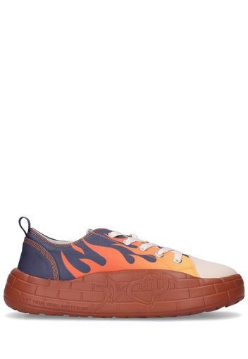 Nyu Vulc Flame Canvas Sneakers