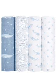 Set Of 4 Organic Cotton Muslin Swaddles