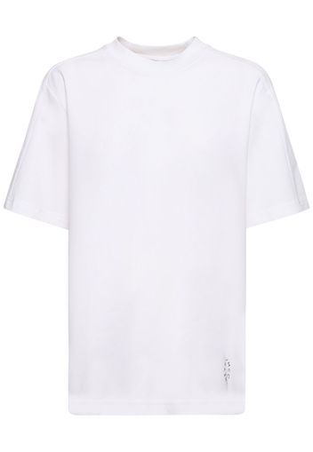 T-shirt Sportiva In Misto Cotone Con Logo