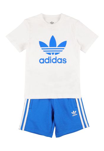 T-shirt E Shorts In Cotone Con Logo