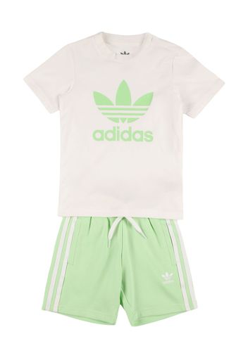 T-shirt E Shorts In Cotone Con Logo