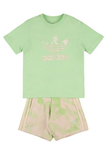 T-shirt E Shorts In Cotone Con Logo