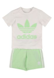 T-shirt E Shorts In Misto Cotone Con Logo