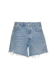 Shorts Parker In Denim Di Cotone