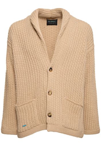 Cardigan In Maglia Di Cashmere E Cotone