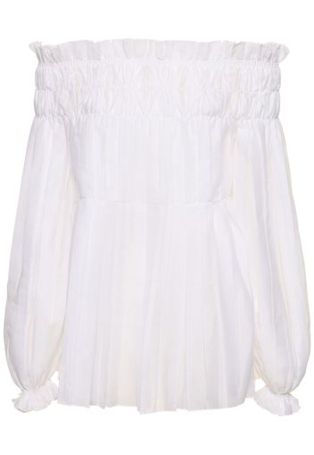 Ruffled Cotton Organza Shirt