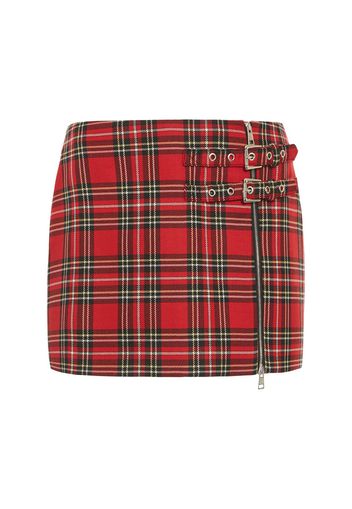 Minigonna Tartan Con Fibbie