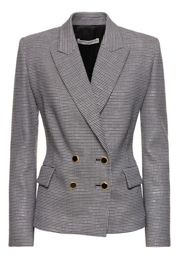 Blazer Gessato In Lana E & Lurex