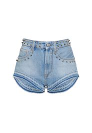 Shorts In Denim Con Borchie