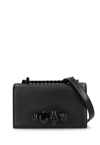 Mini Jewelled Satchel Leather Bag