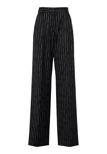 Pantaloni Broken Stripe In Lana