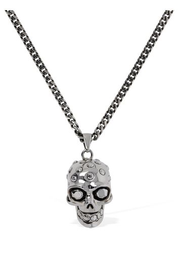 Collana Jeweled Skull In Ottone