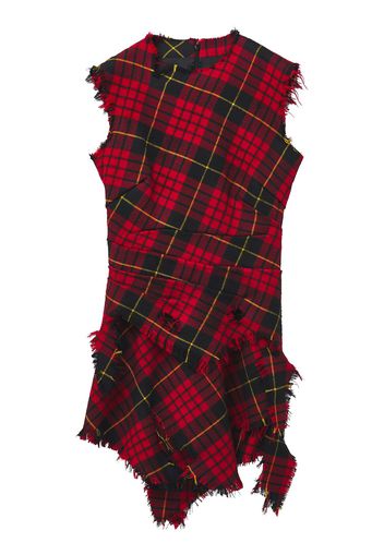 Vestito Mini In Tartan Di Lana