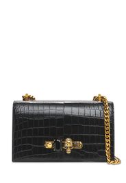 Borsa “jeweled” In Pelle Goffrata