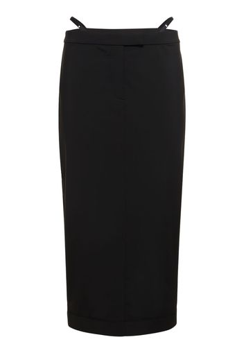 Fitted Tech Long Skirt W/straps